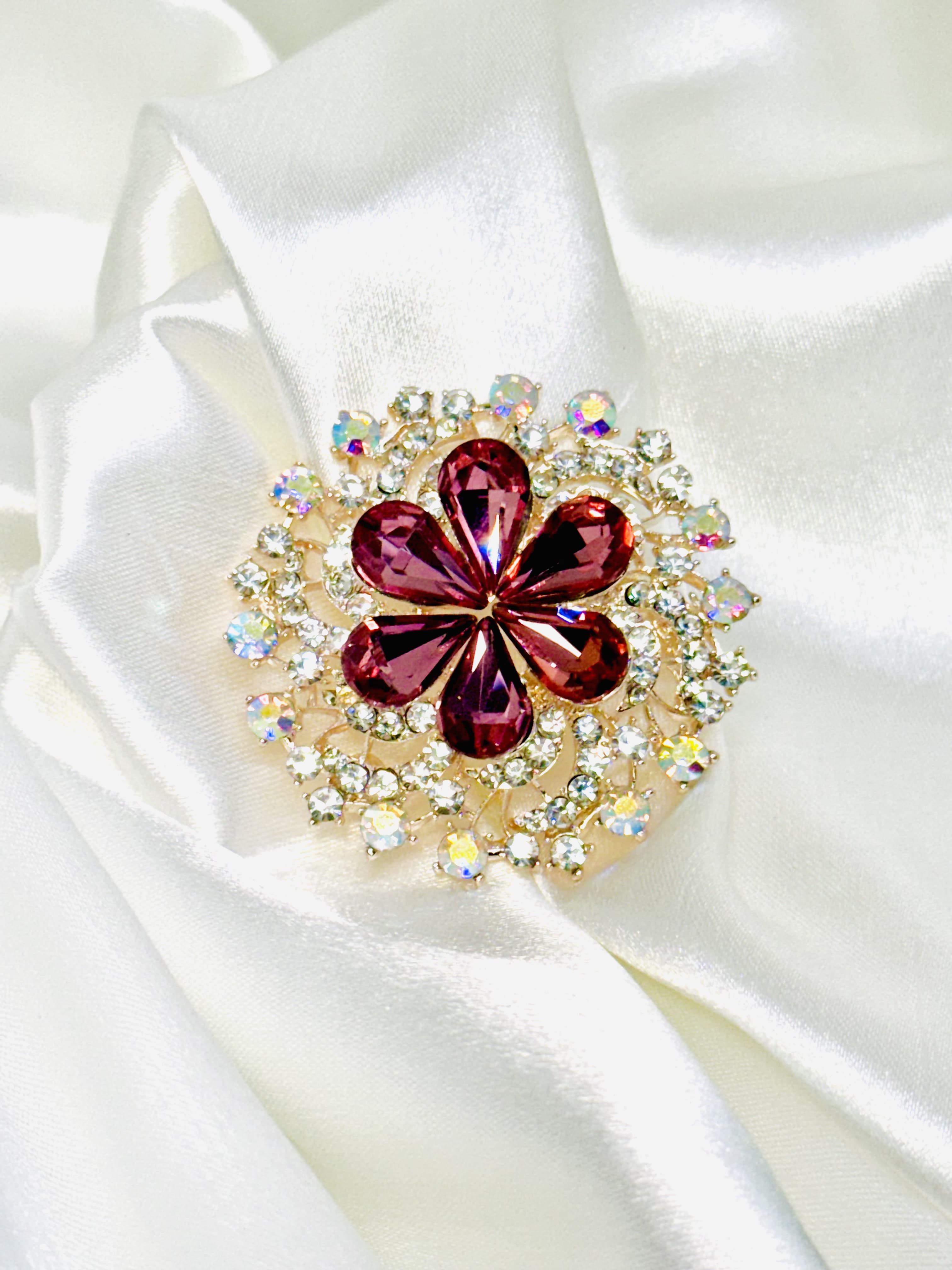broche flor vino