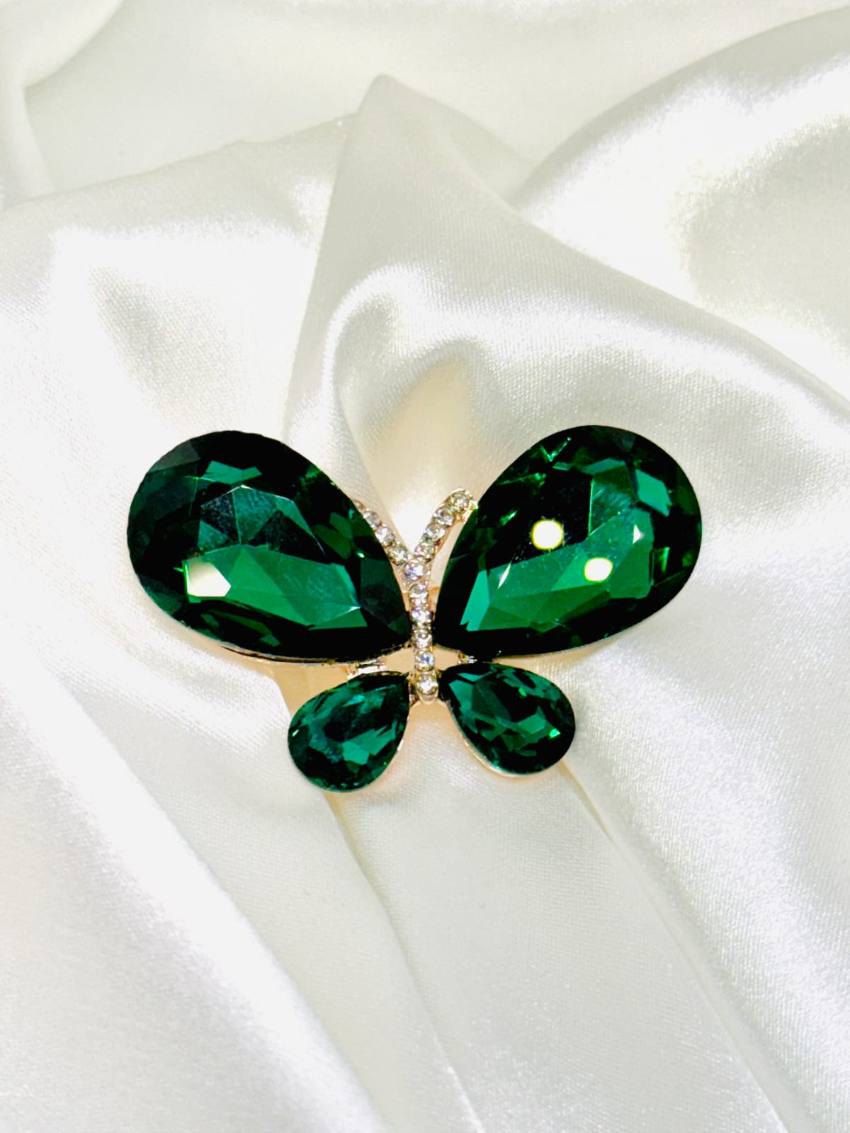 broche mariposa verde