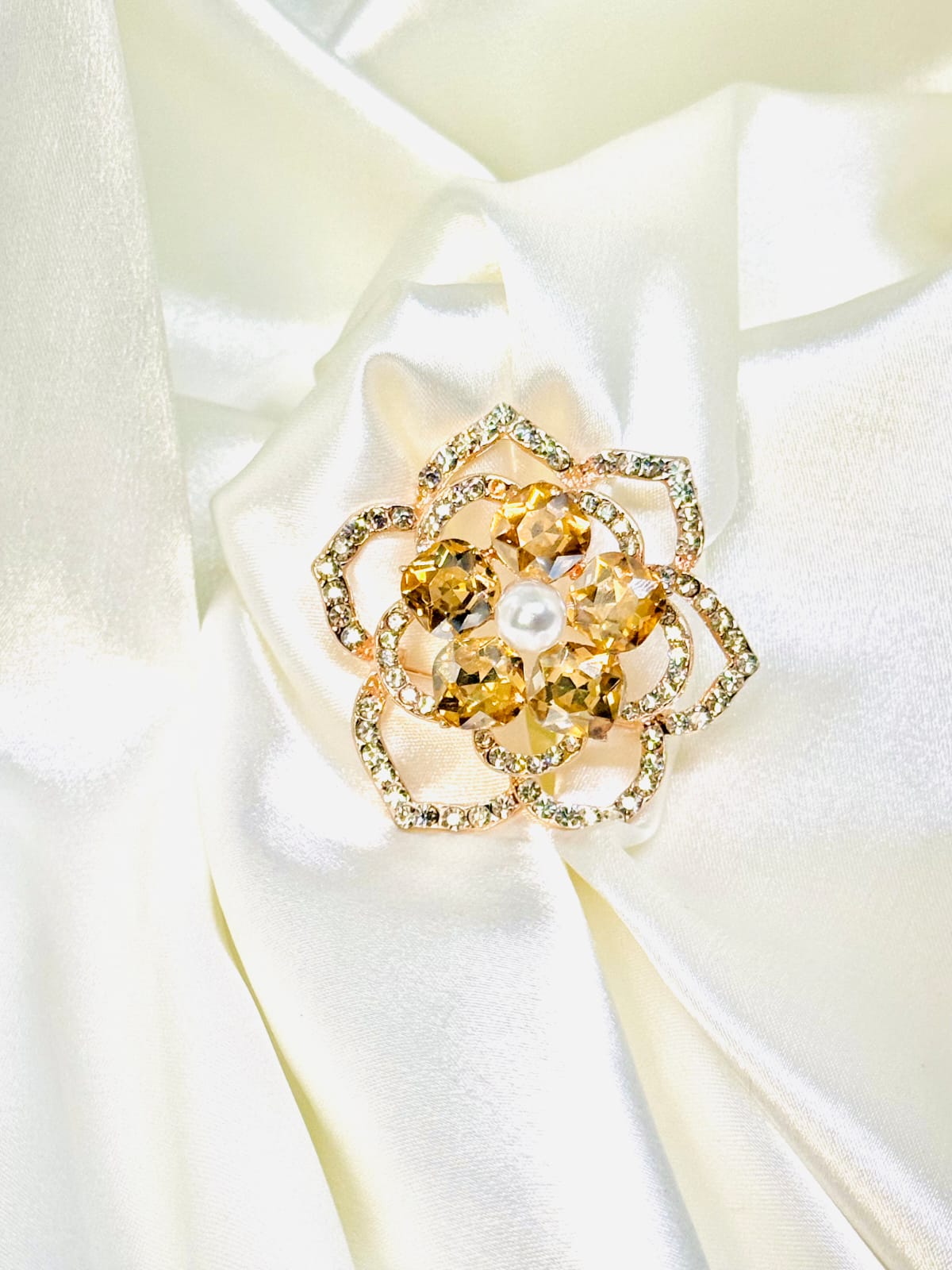 broche flor gold