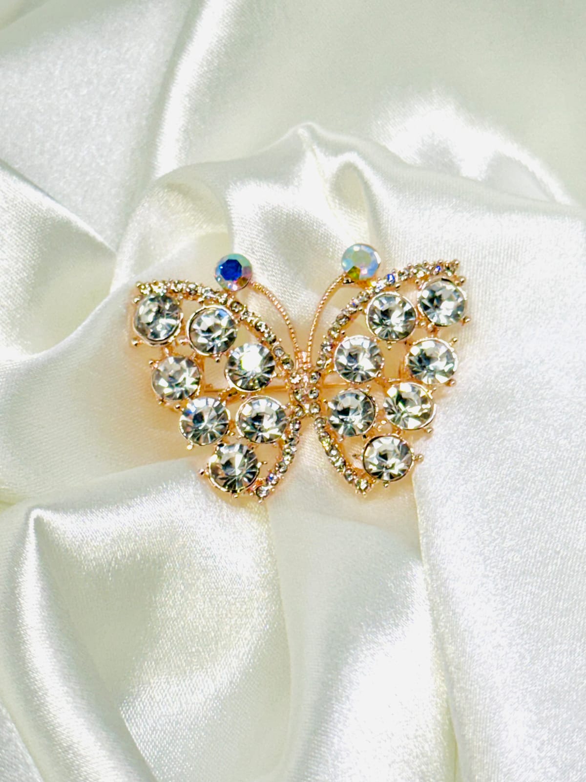 Broche gold diamond butterfly