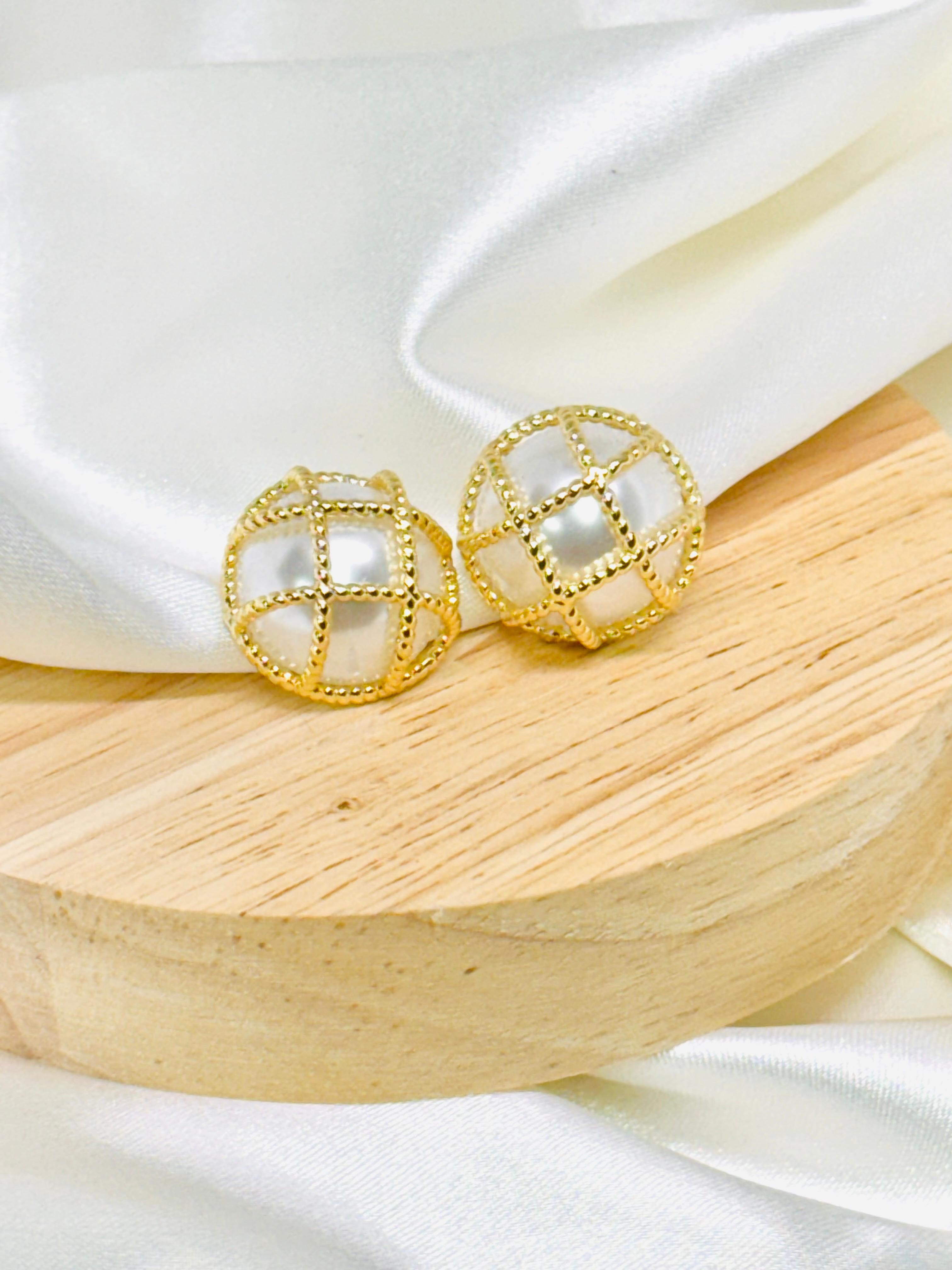 aretes circulares perla