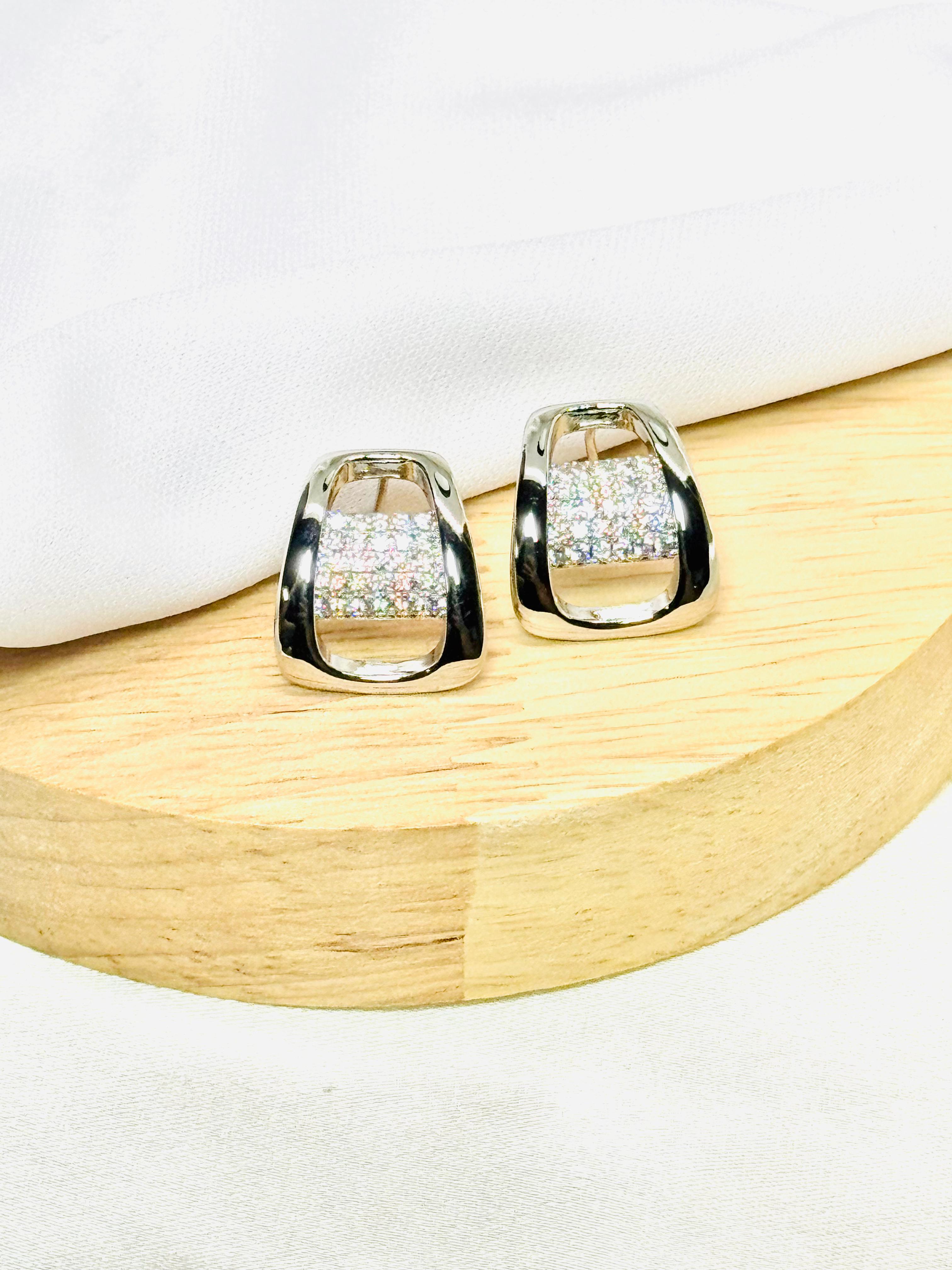 Aretes plata Rodio