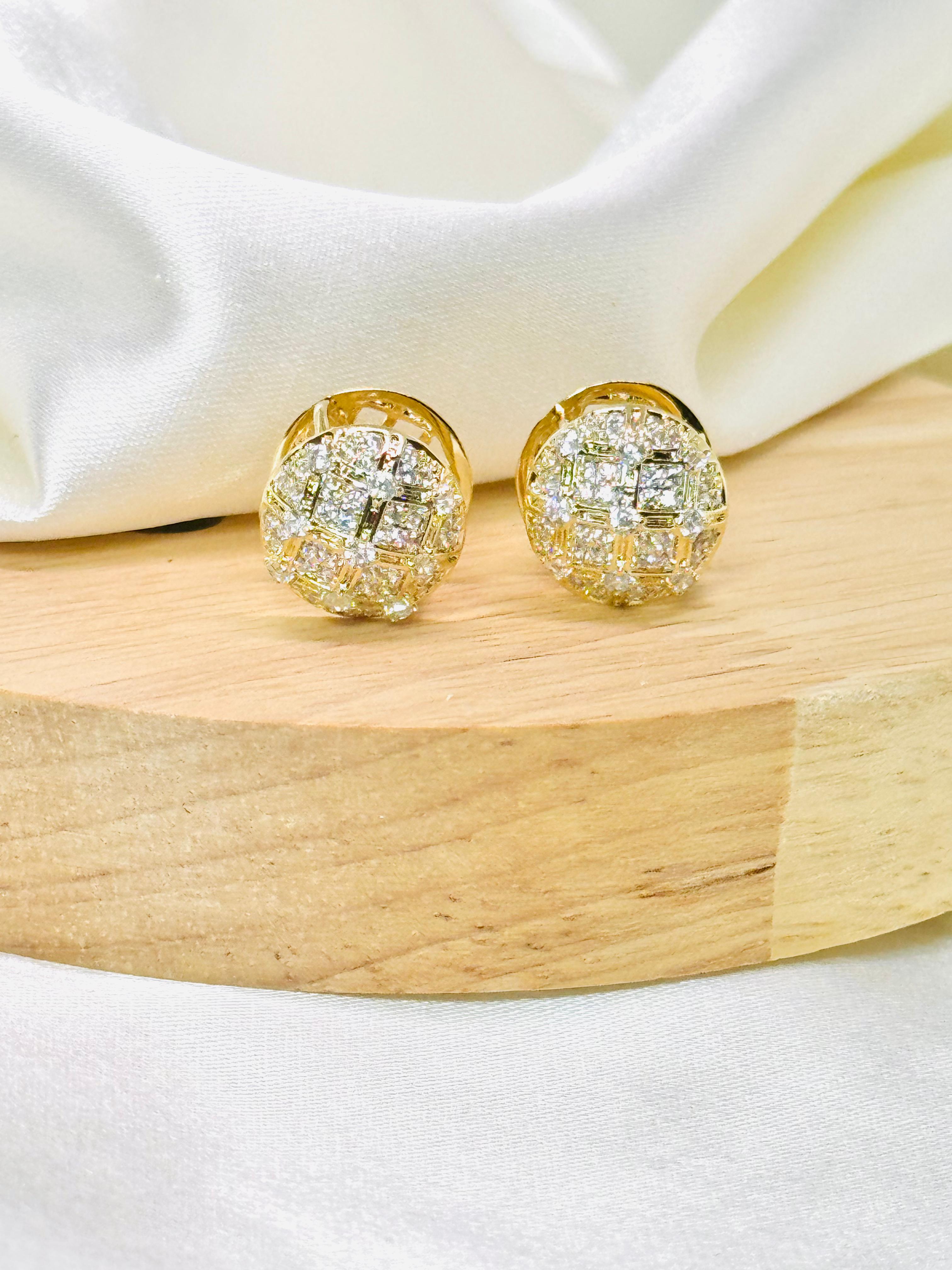 Aretes plateados rodio