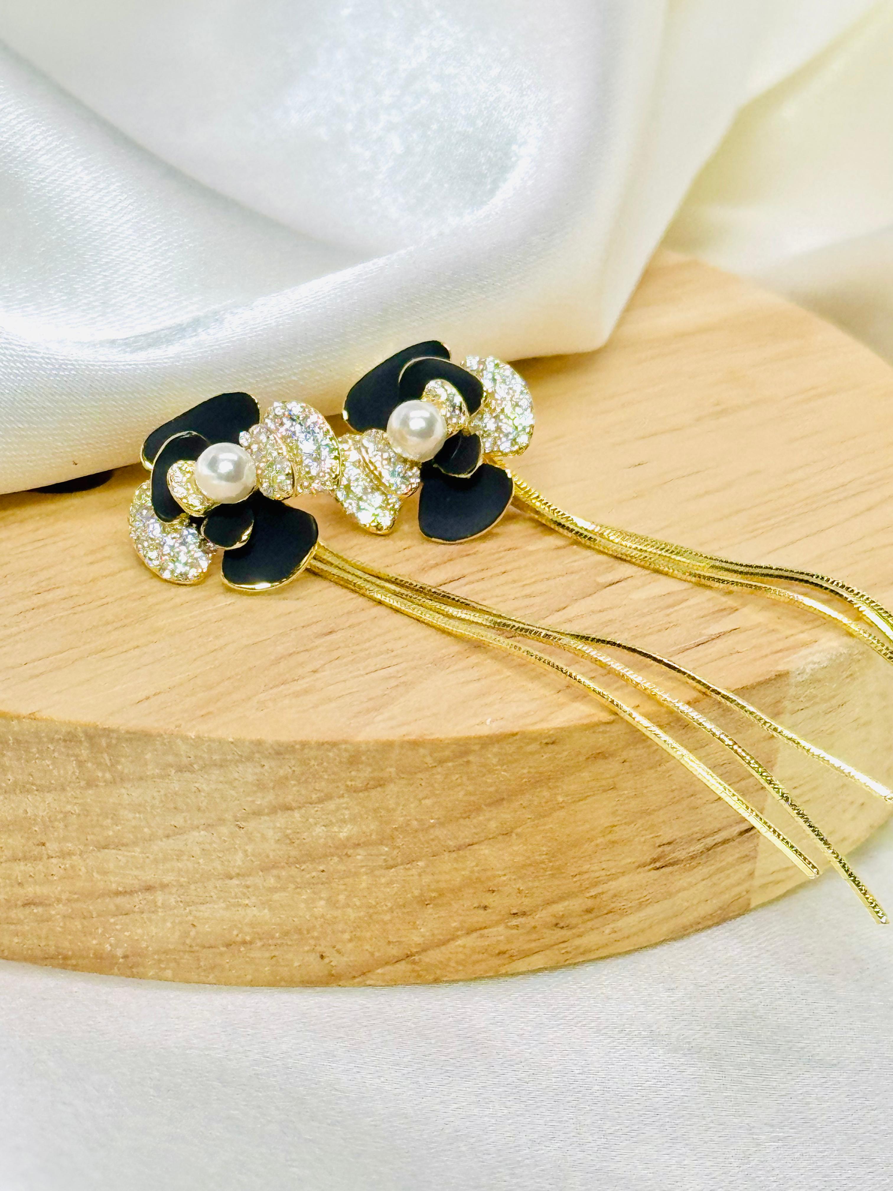 Aretes dorados rodio