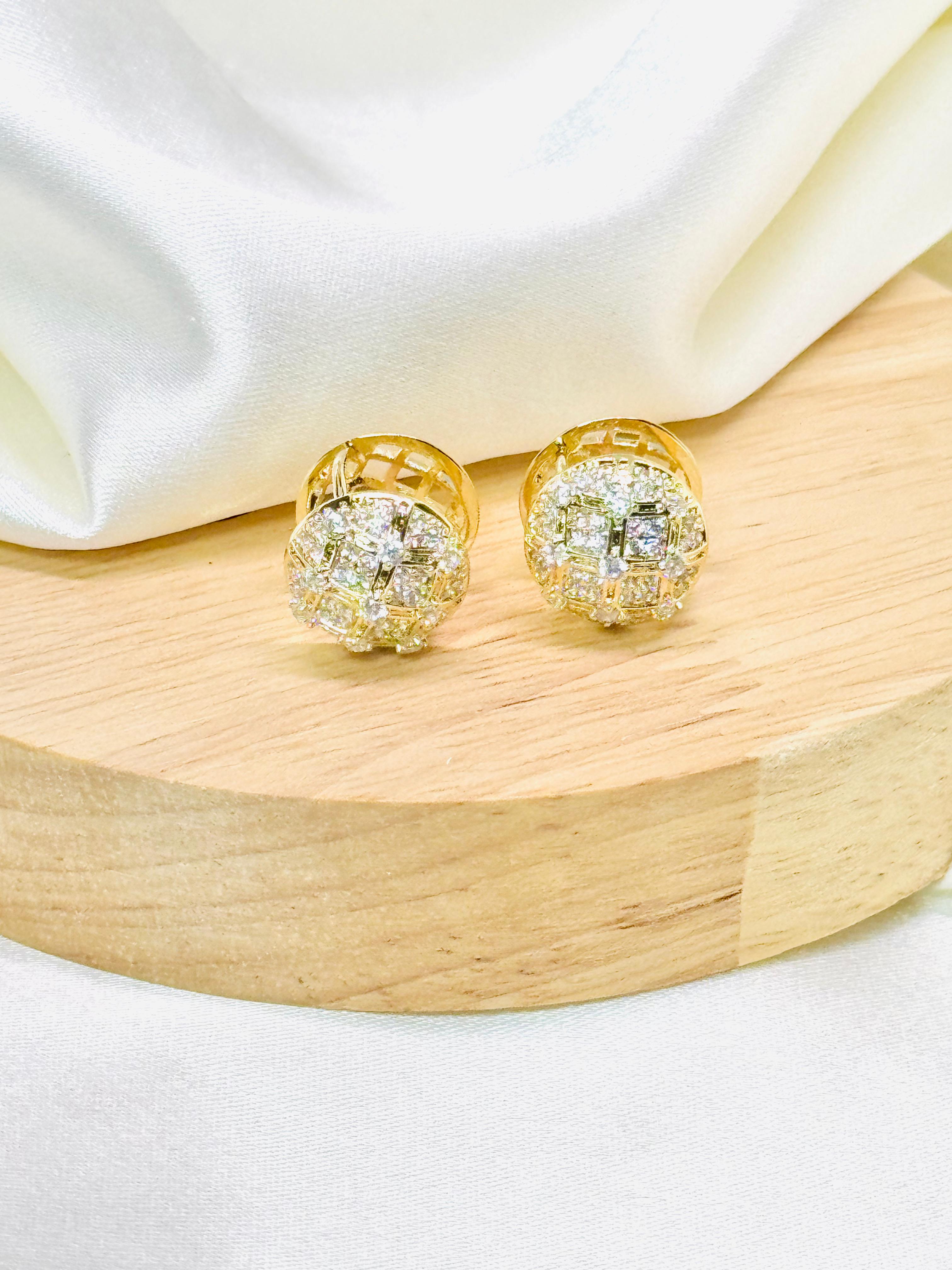 Aretes dorados rodio