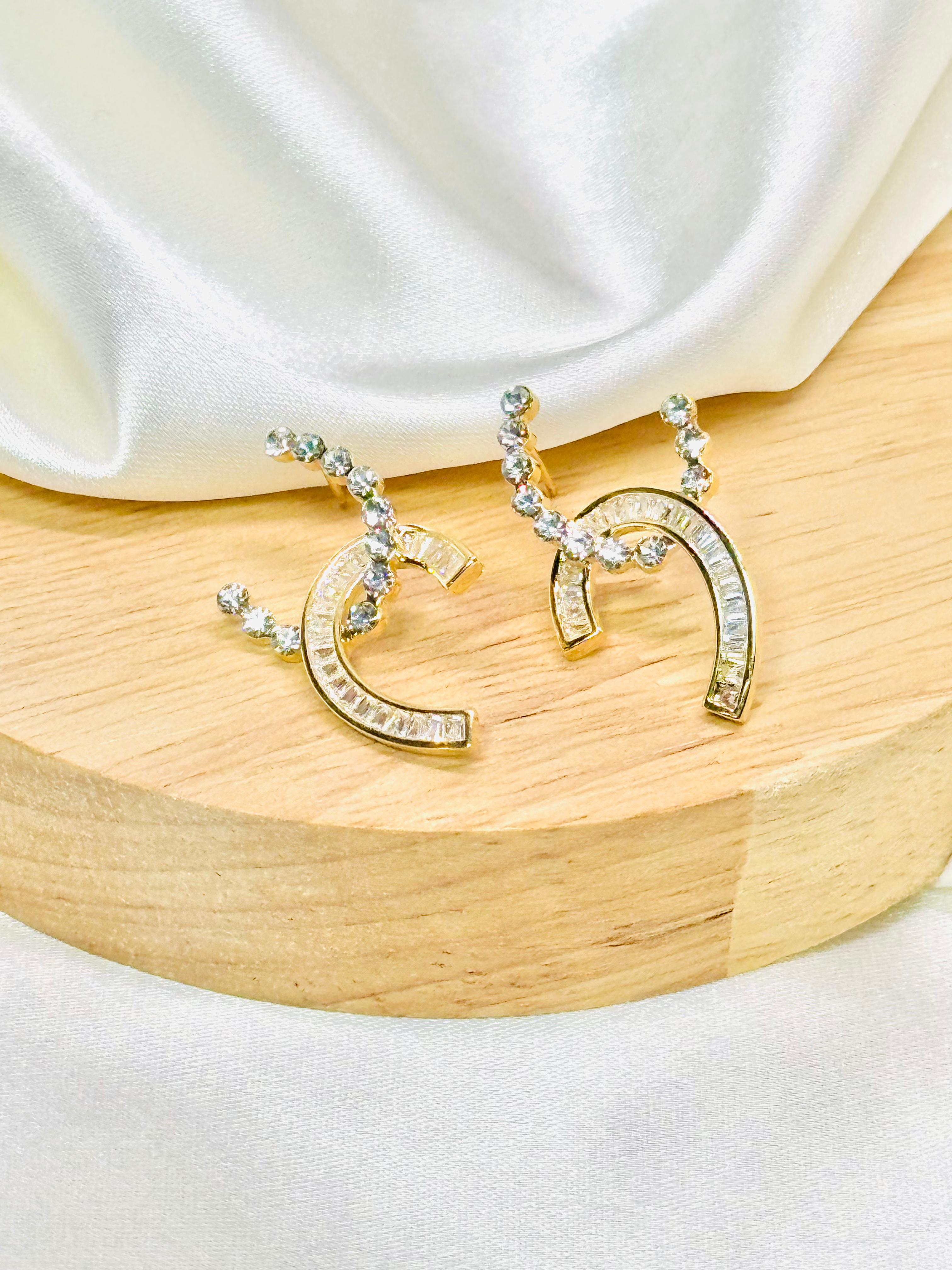 Aretes plateados rodio