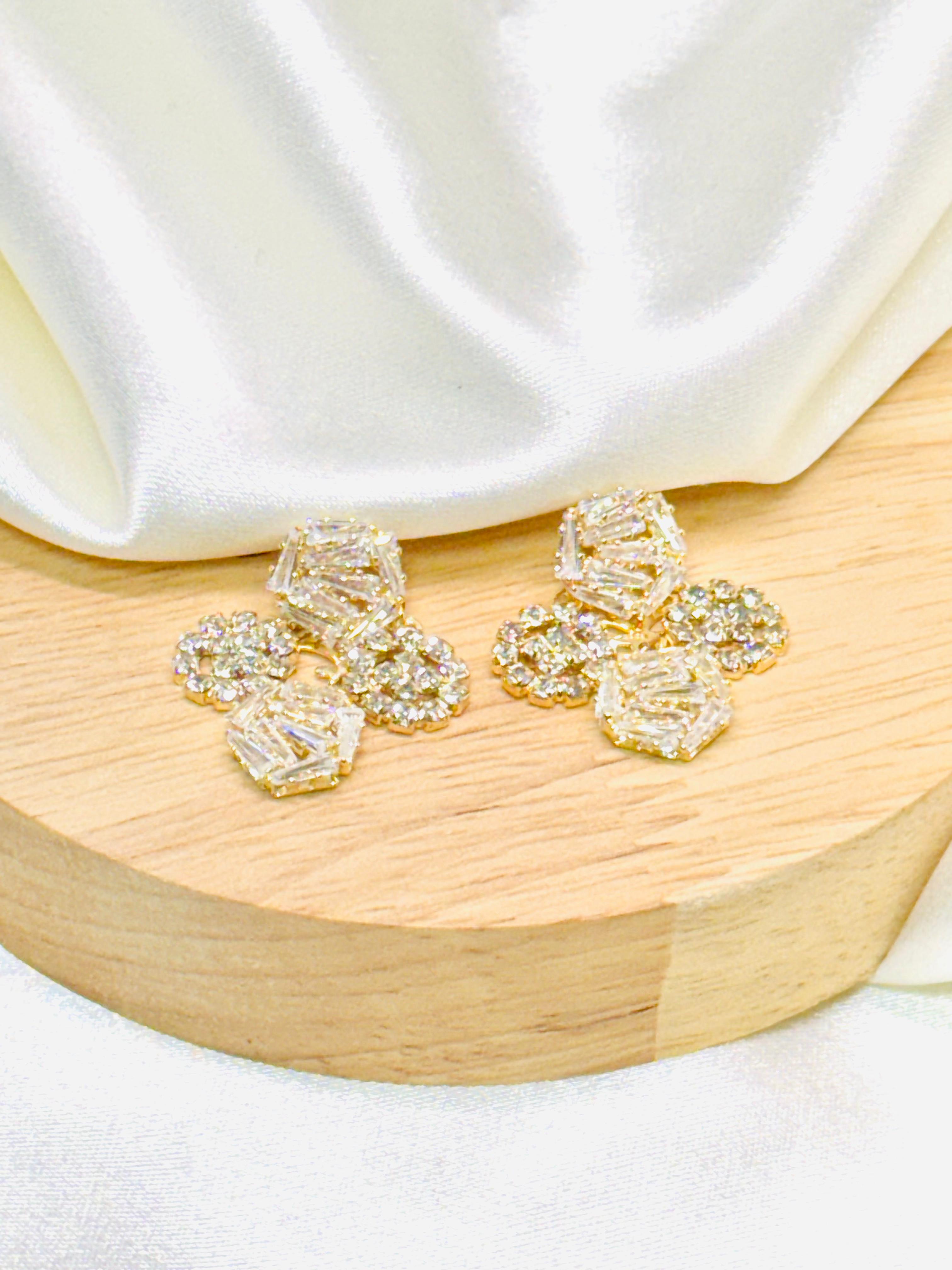 Aretes dorados rodio