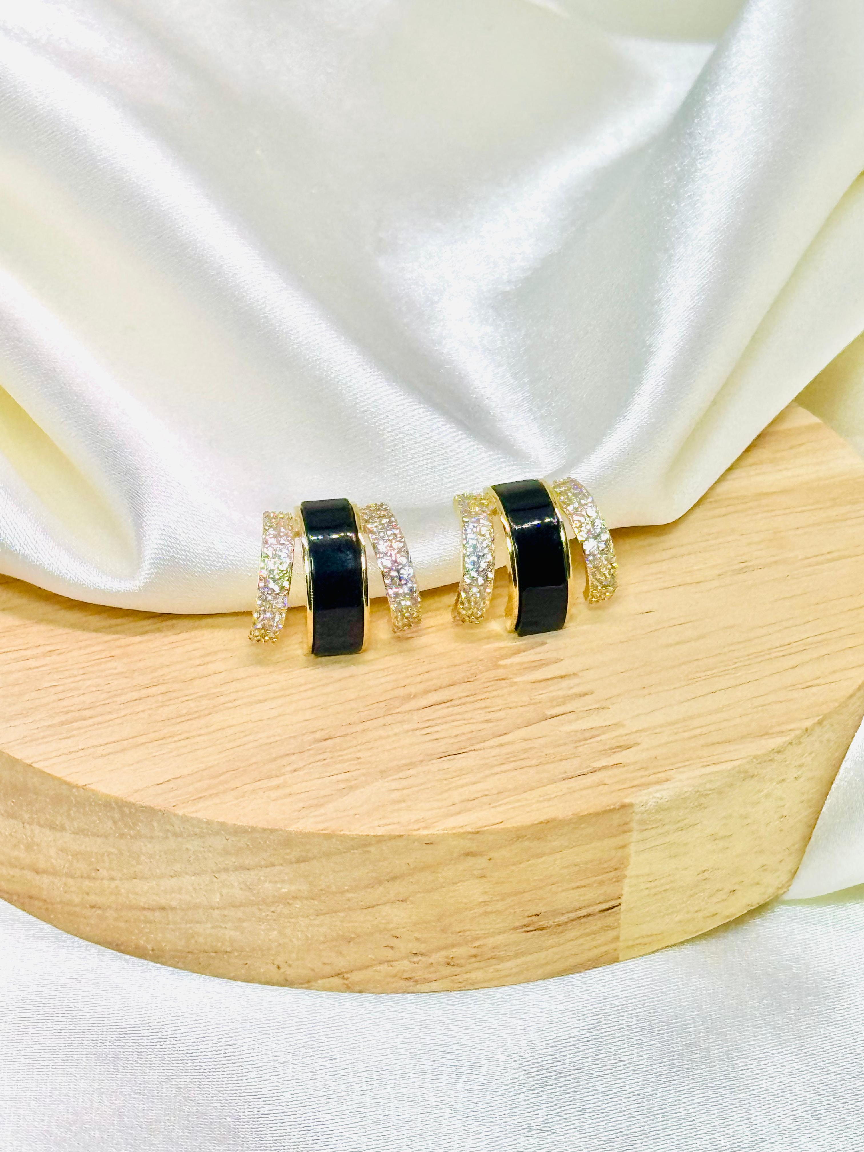 Aretes dorados rodio