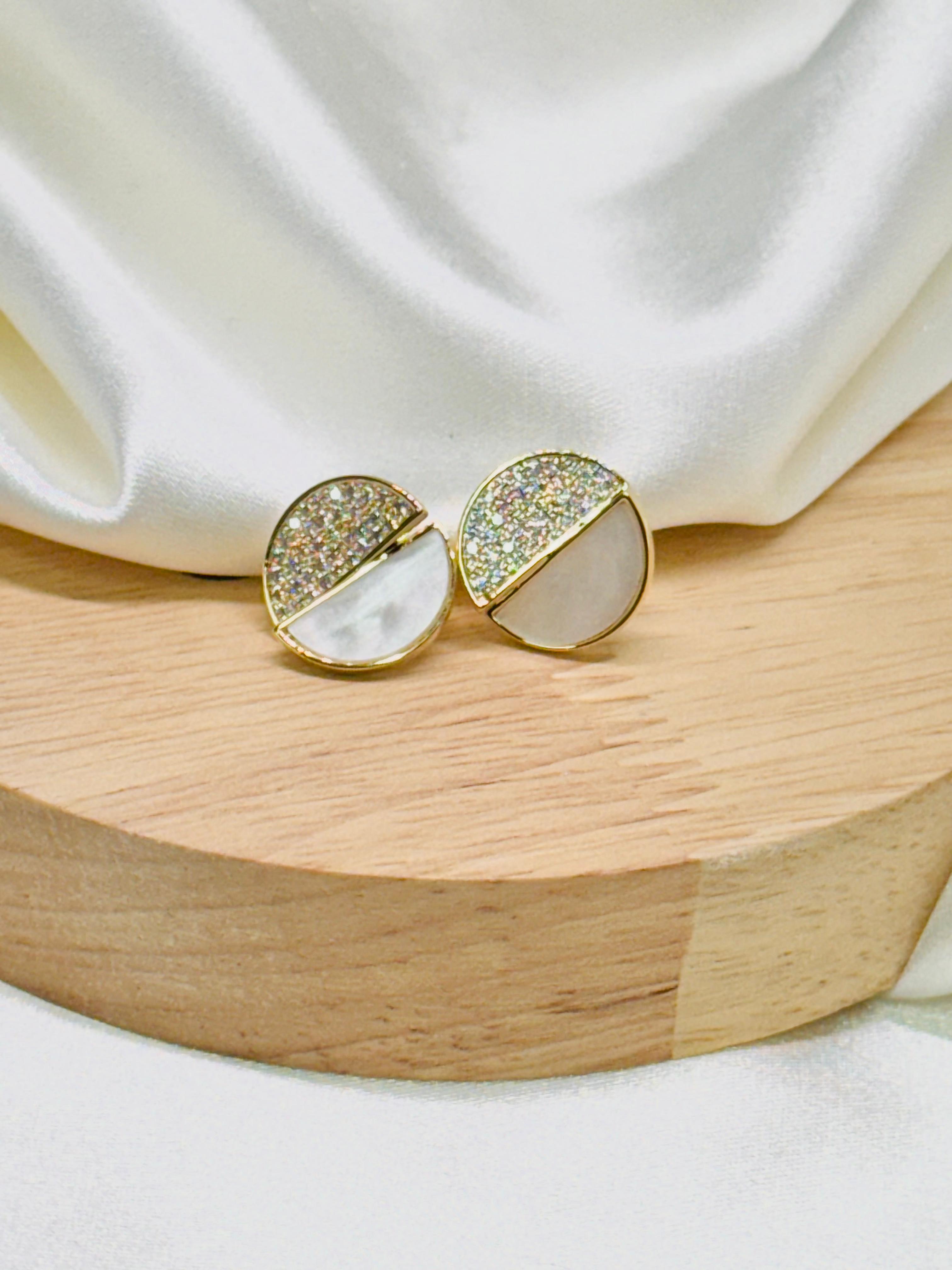 Aretes dorados rodio