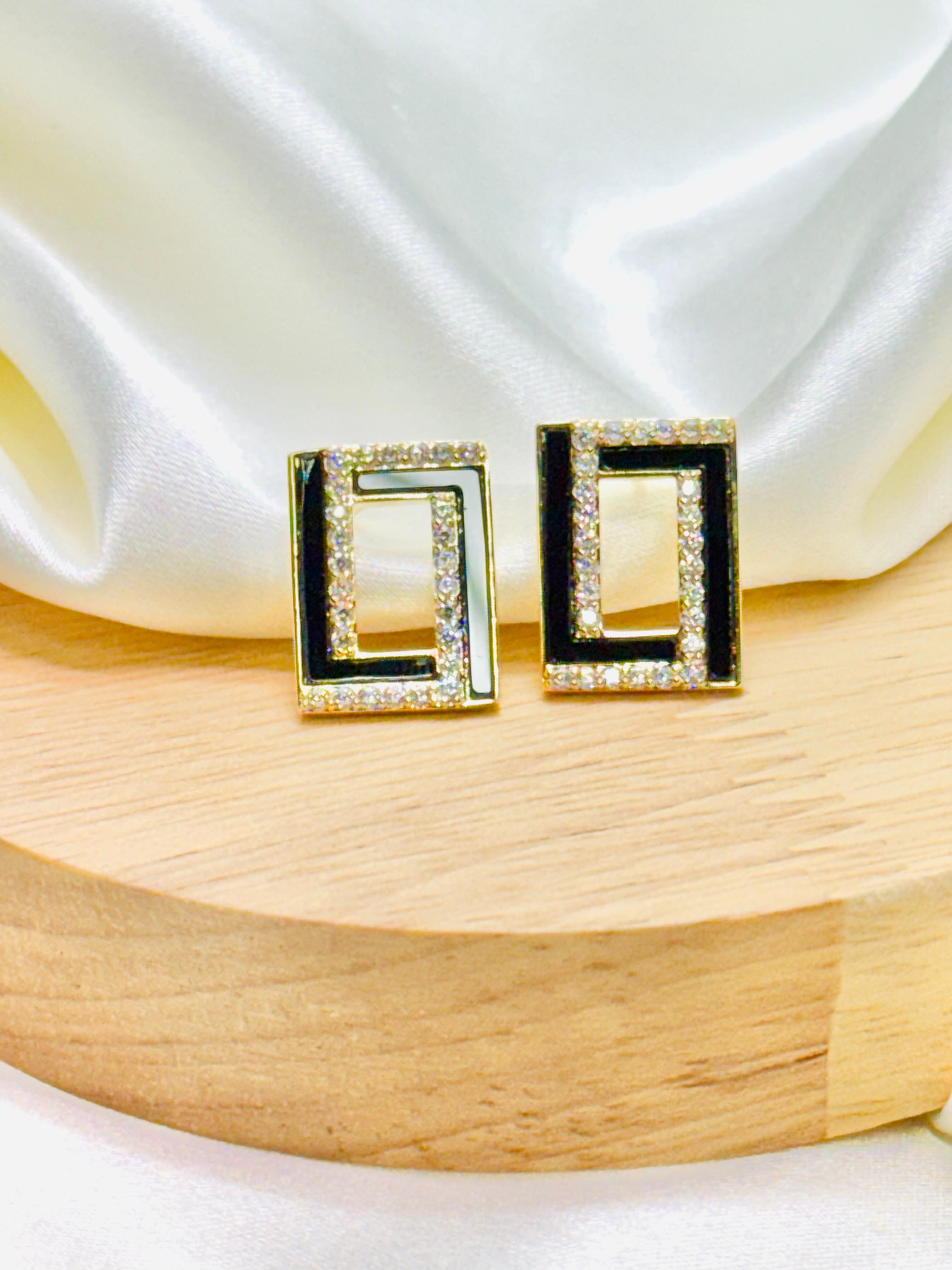 Aretes dorados rodio