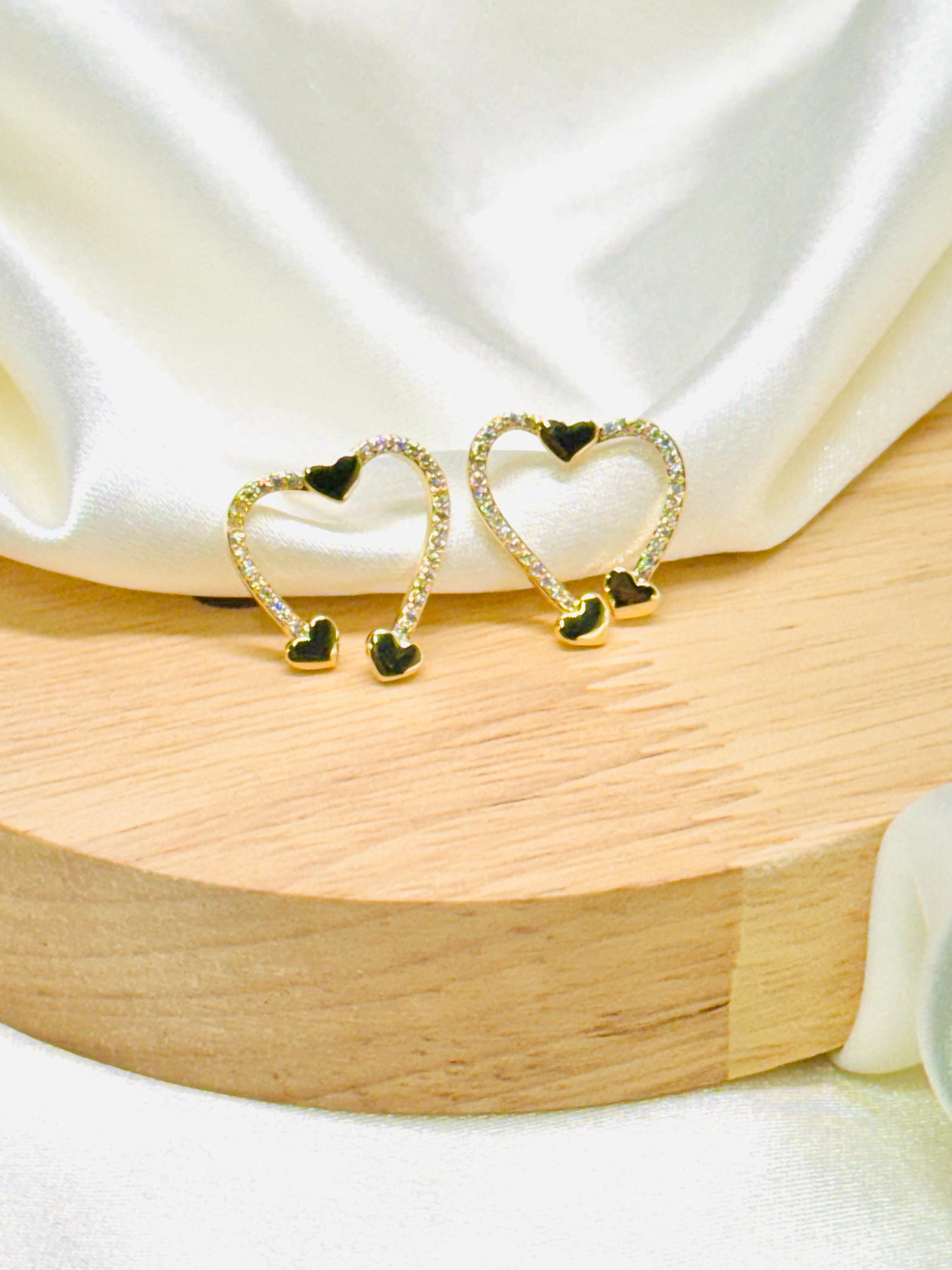 Aretes dorados rodio