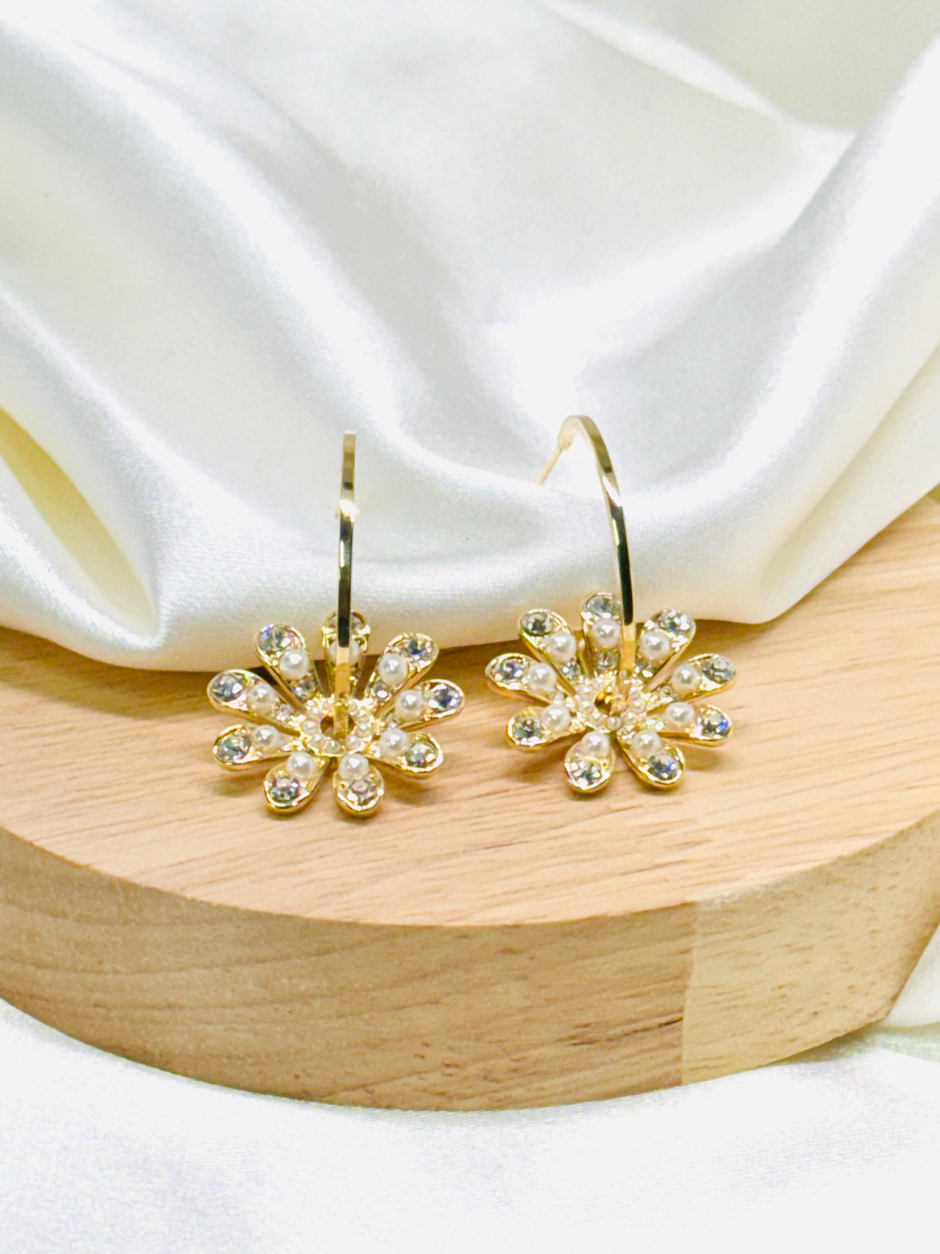 Aretes dorados rodio