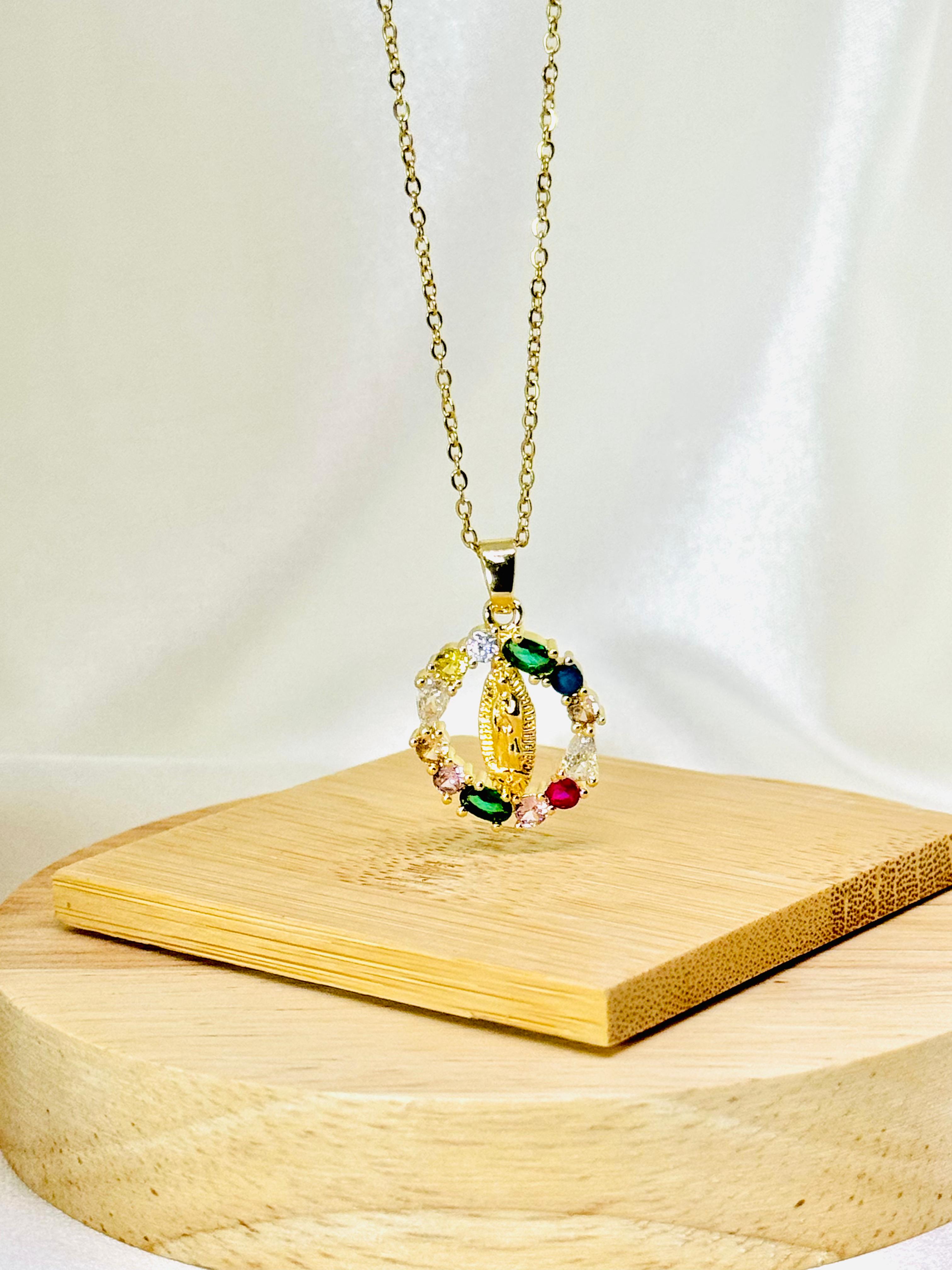 Collar rodio virgencita