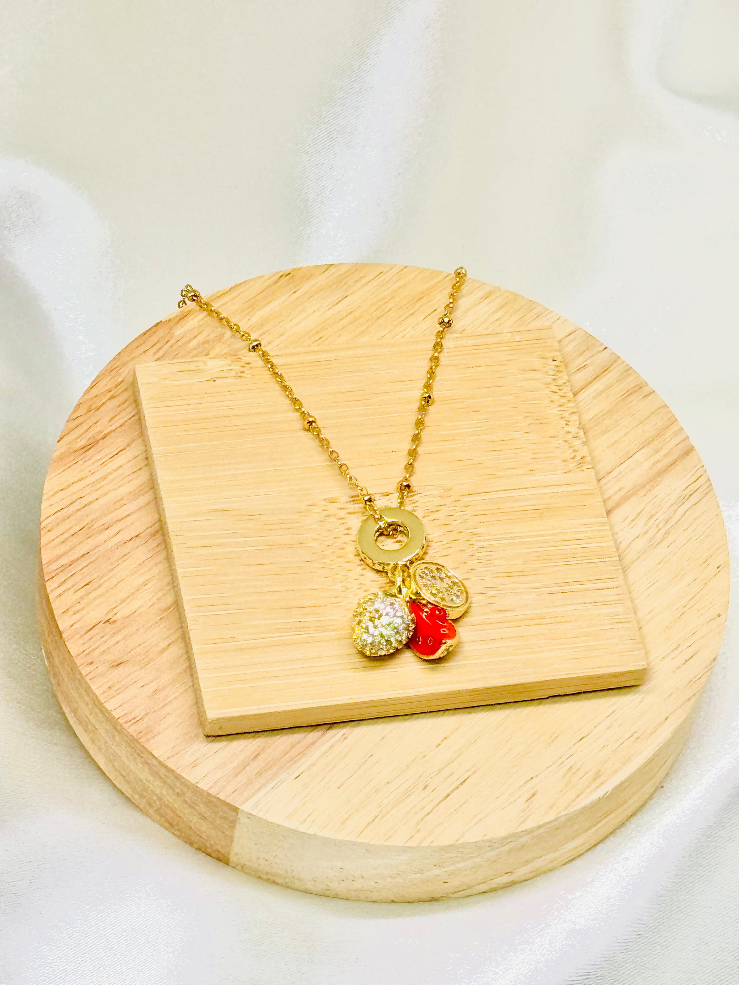 Collar dijes frutas