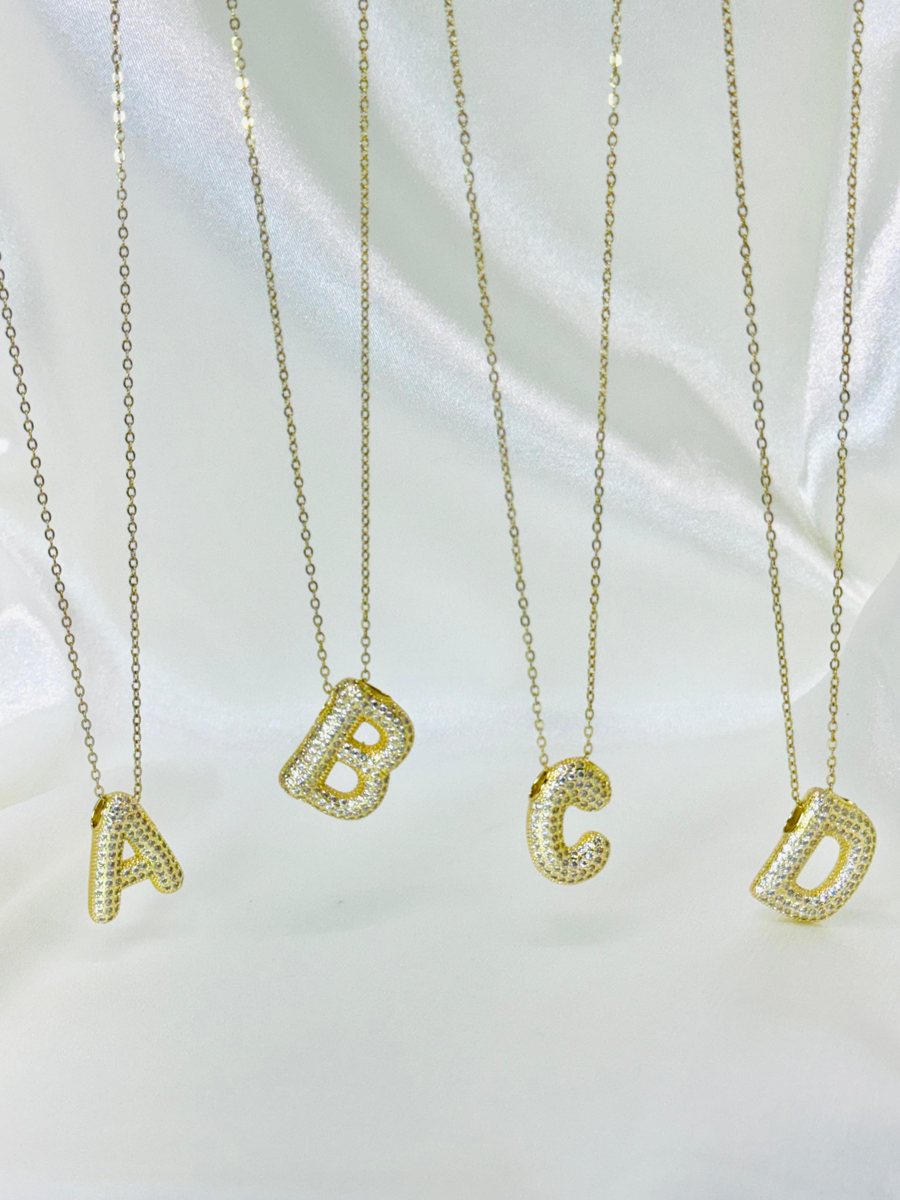 Cadenas rodio letras chuncky