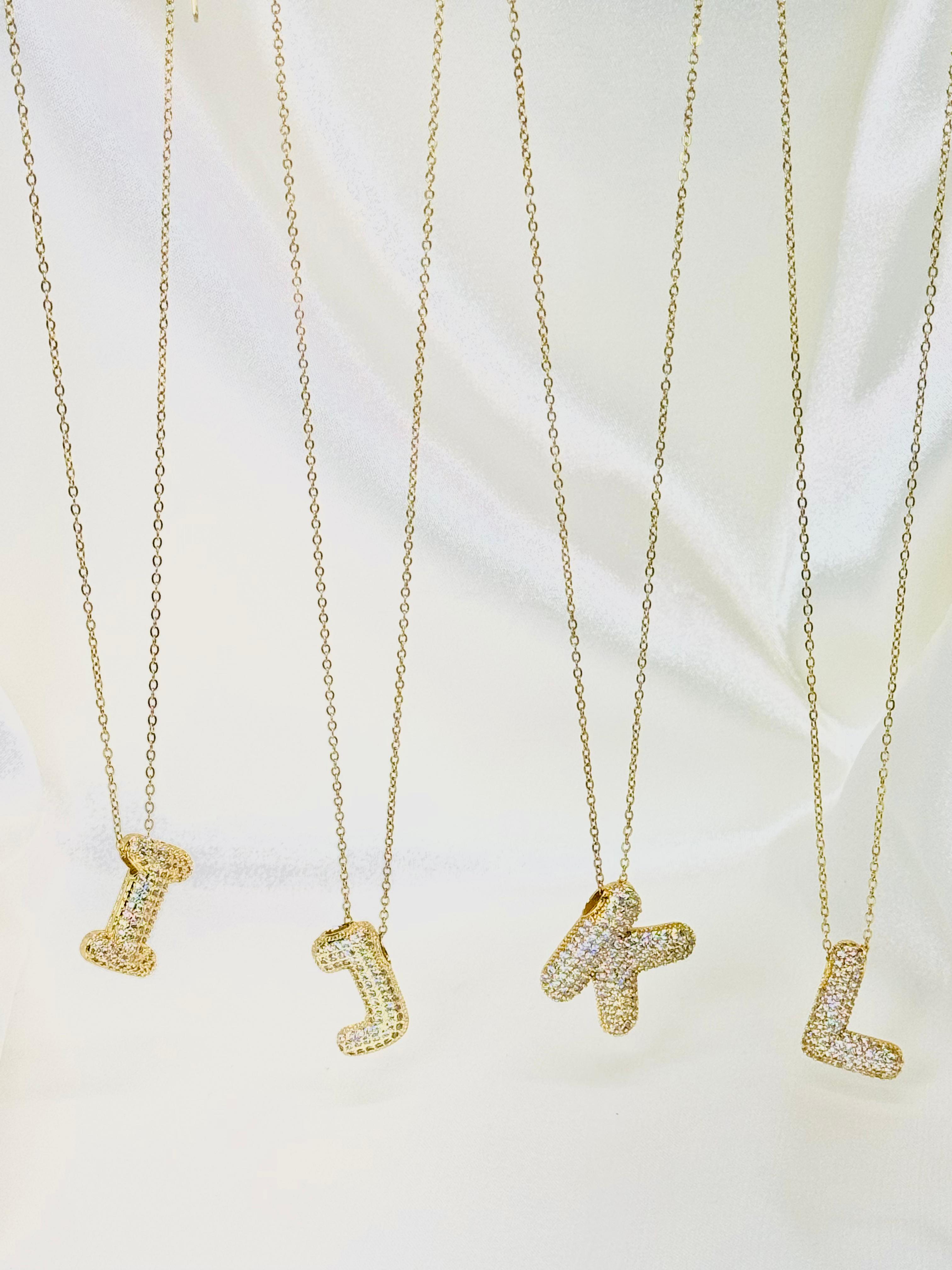 Cadenas rodio letras chuncky